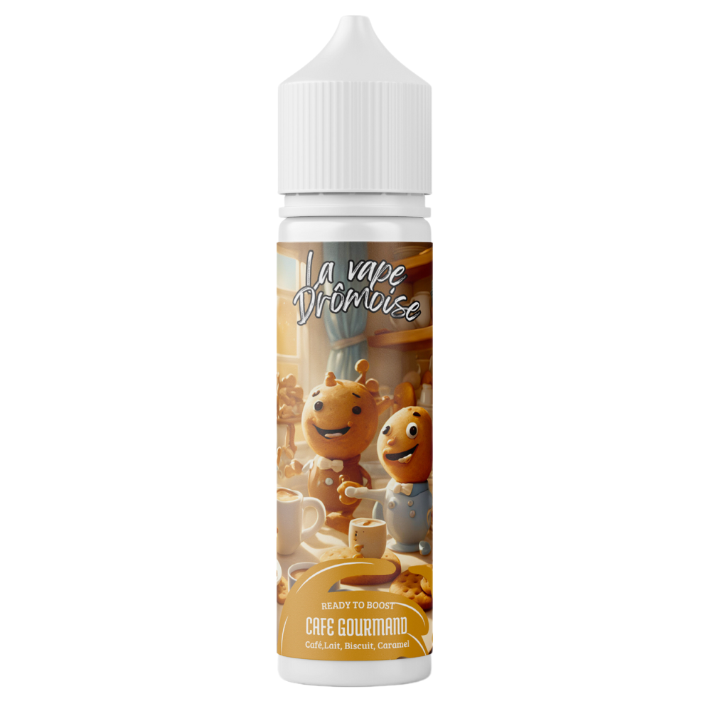 Eliquide Caf gourmand - Le caf gourmand caramel biscuit La vape drmoise